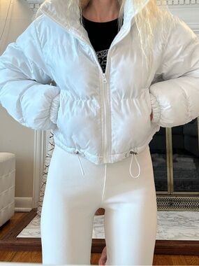 Pretty Little Thing White Puffer Jacket